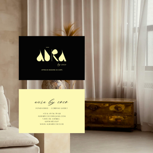 mockup carte de visite aurabycoco